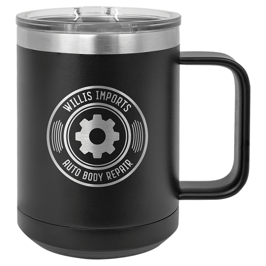 Custom Polar Camel 15oz Coffee Mug w/Slider Lid