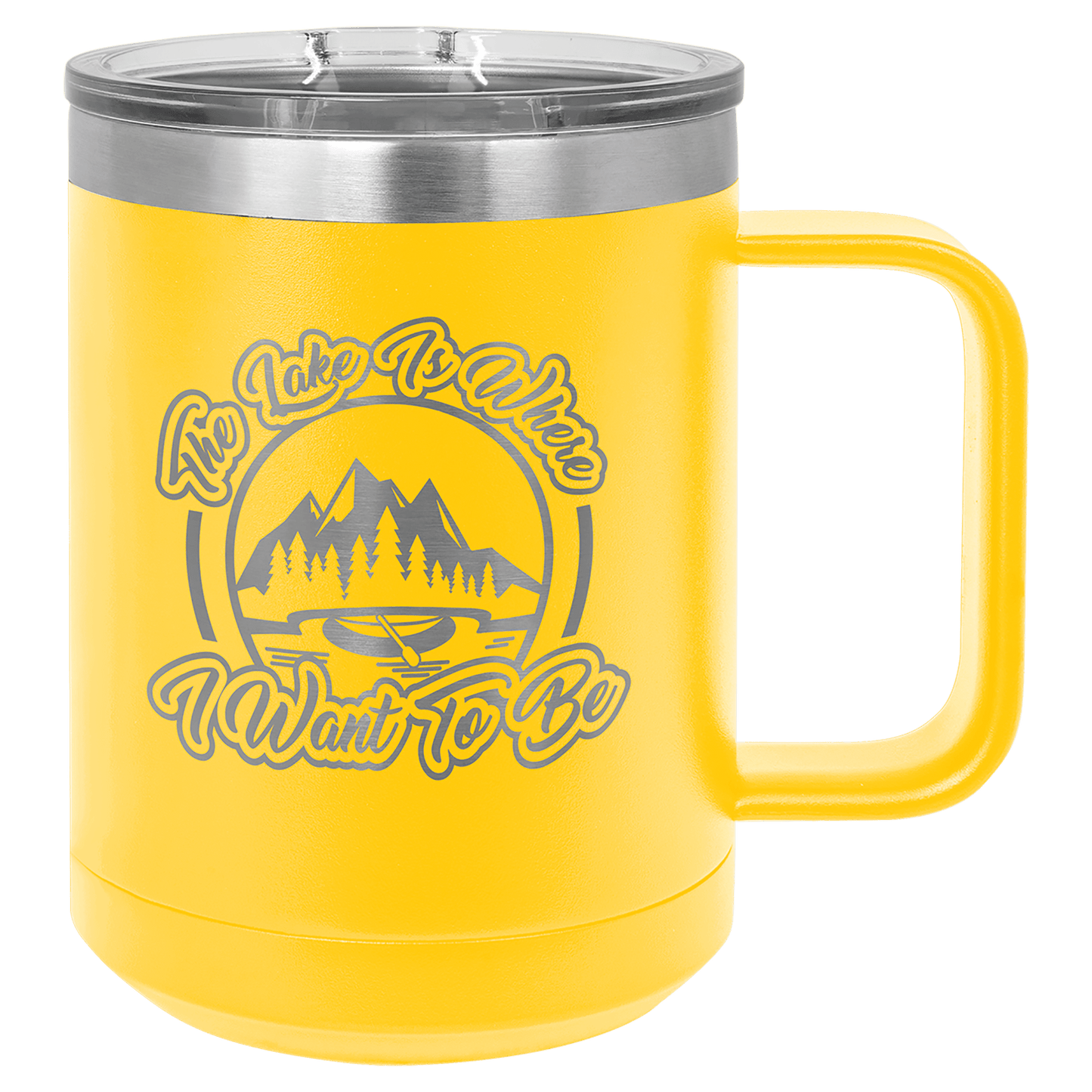 Custom Polar Camel 15oz Coffee Mug w/Slider Lid