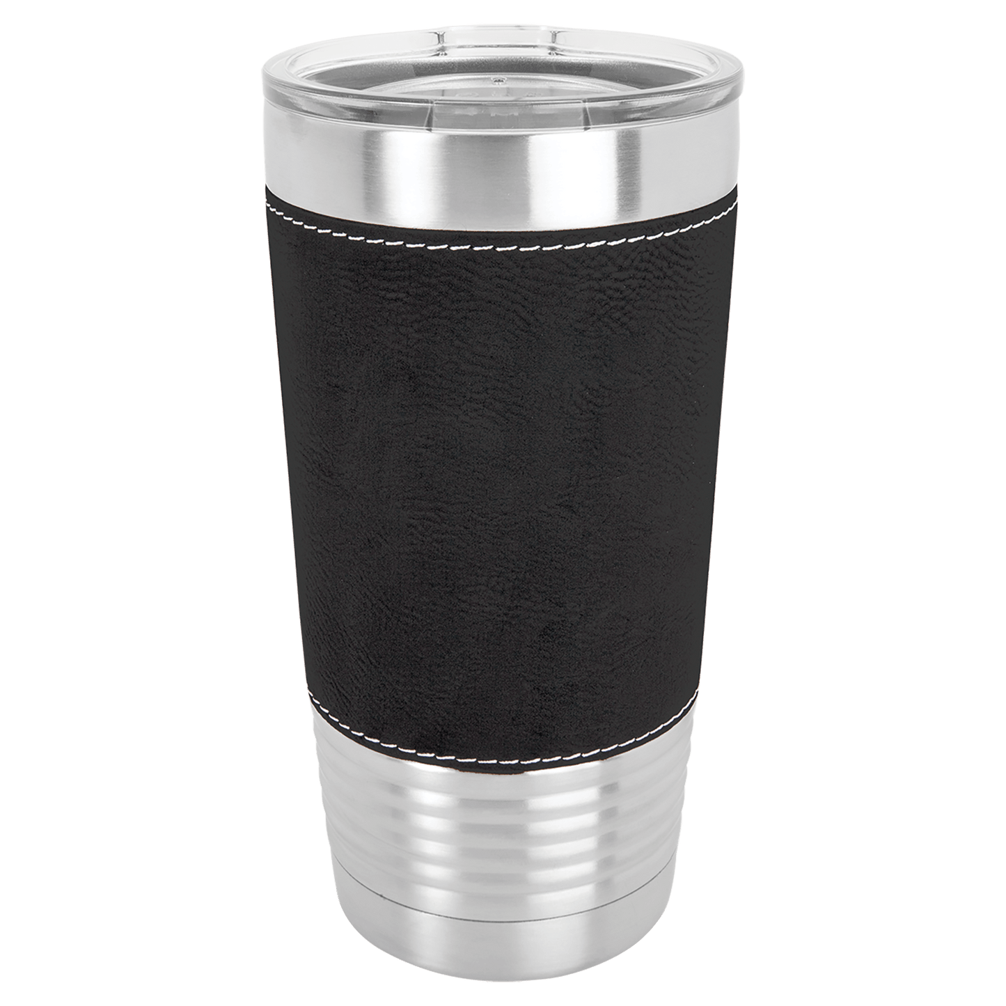 Custom Polar Camel Leatherette Tumbler w/Clear Lid - 20oz