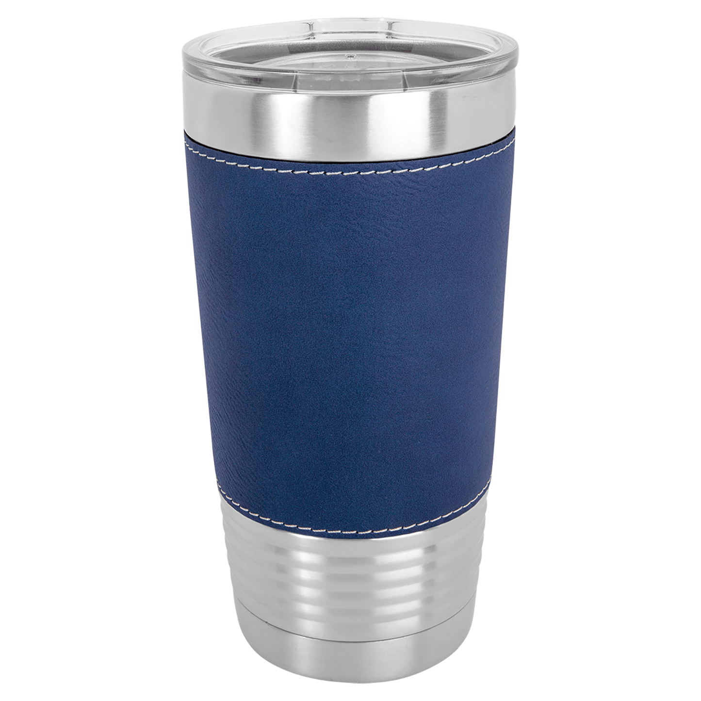 Custom Polar Camel Leatherette Tumbler w/Clear Lid - 20oz