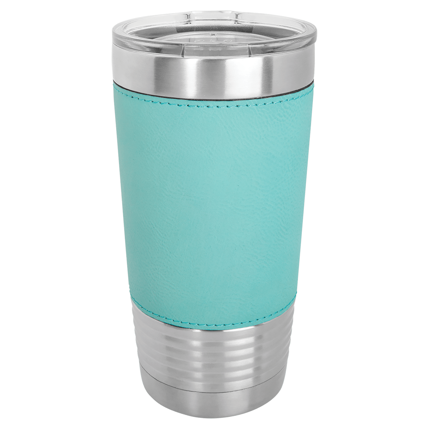 Custom Polar Camel Leatherette Tumbler w/Clear Lid - 20oz