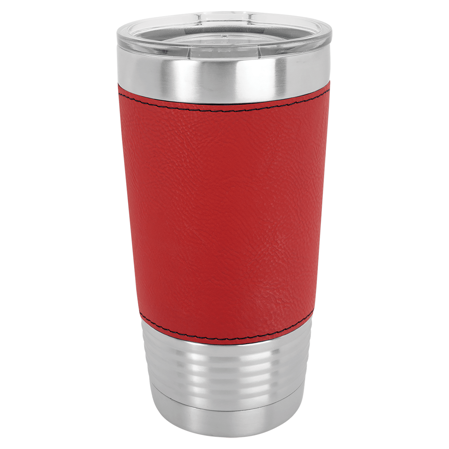 Custom Polar Camel Leatherette Tumbler w/Clear Lid - 20oz