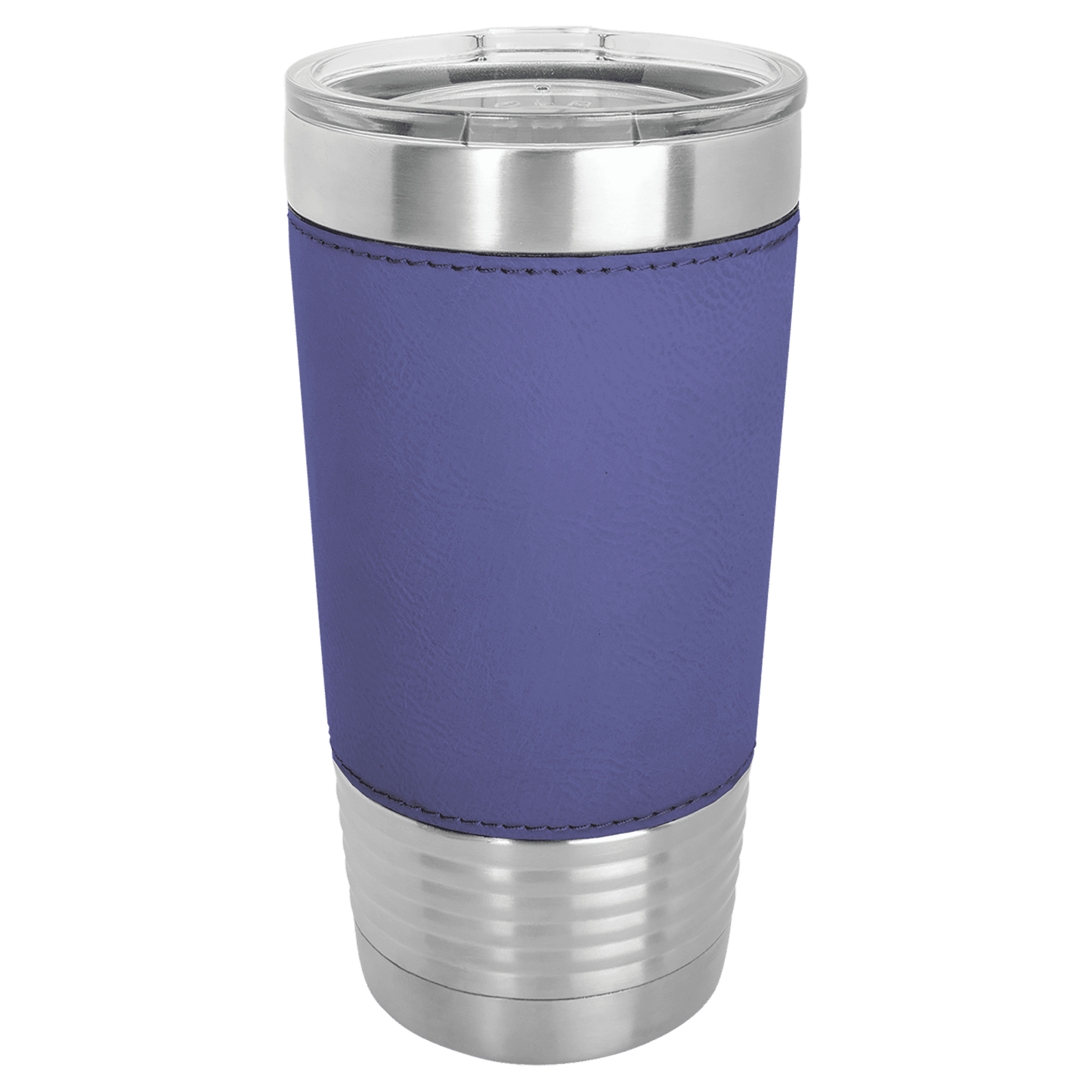 Custom Polar Camel Leatherette Tumbler w/Clear Lid - 20oz