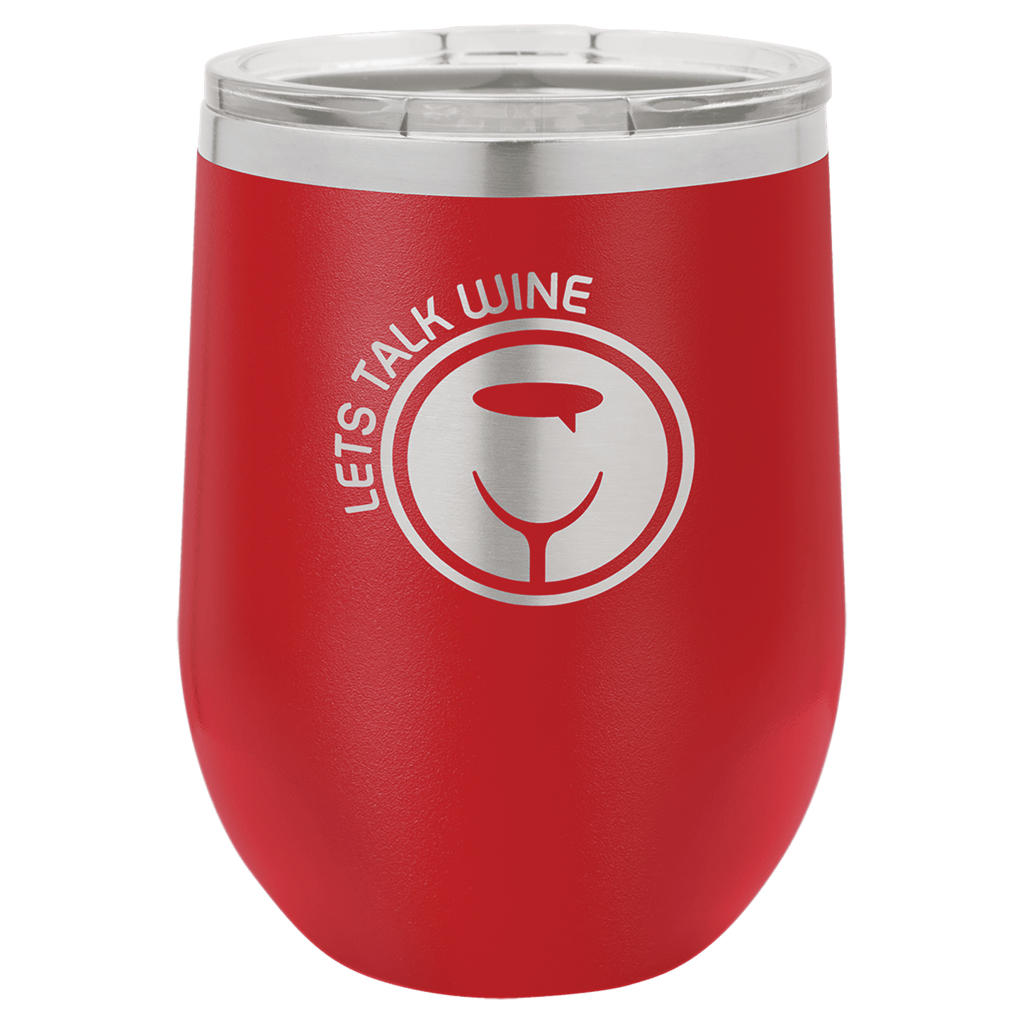 Custom Polar Camel 12oz Stemless Wine Tumbler w/Lid