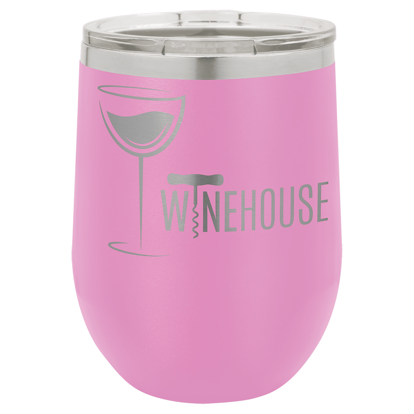 Custom Polar Camel 12oz Stemless Wine Tumbler w/Lid