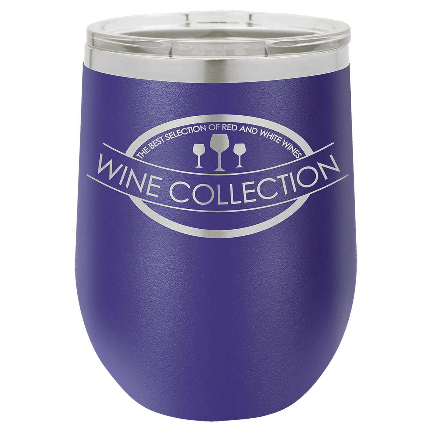 Custom Polar Camel 12oz Stemless Wine Tumbler w/Lid