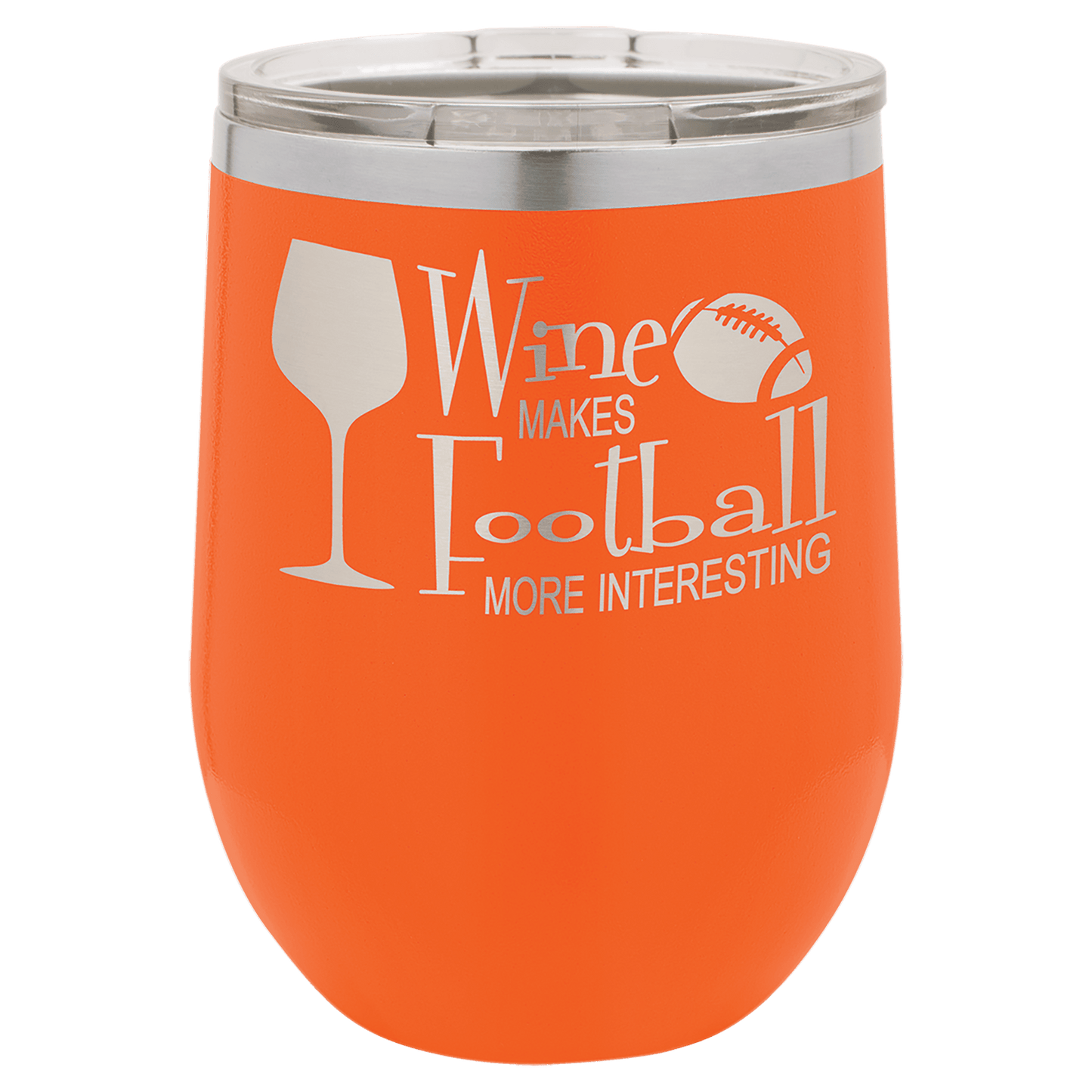 Custom Polar Camel 12oz Stemless Wine Tumbler w/Lid