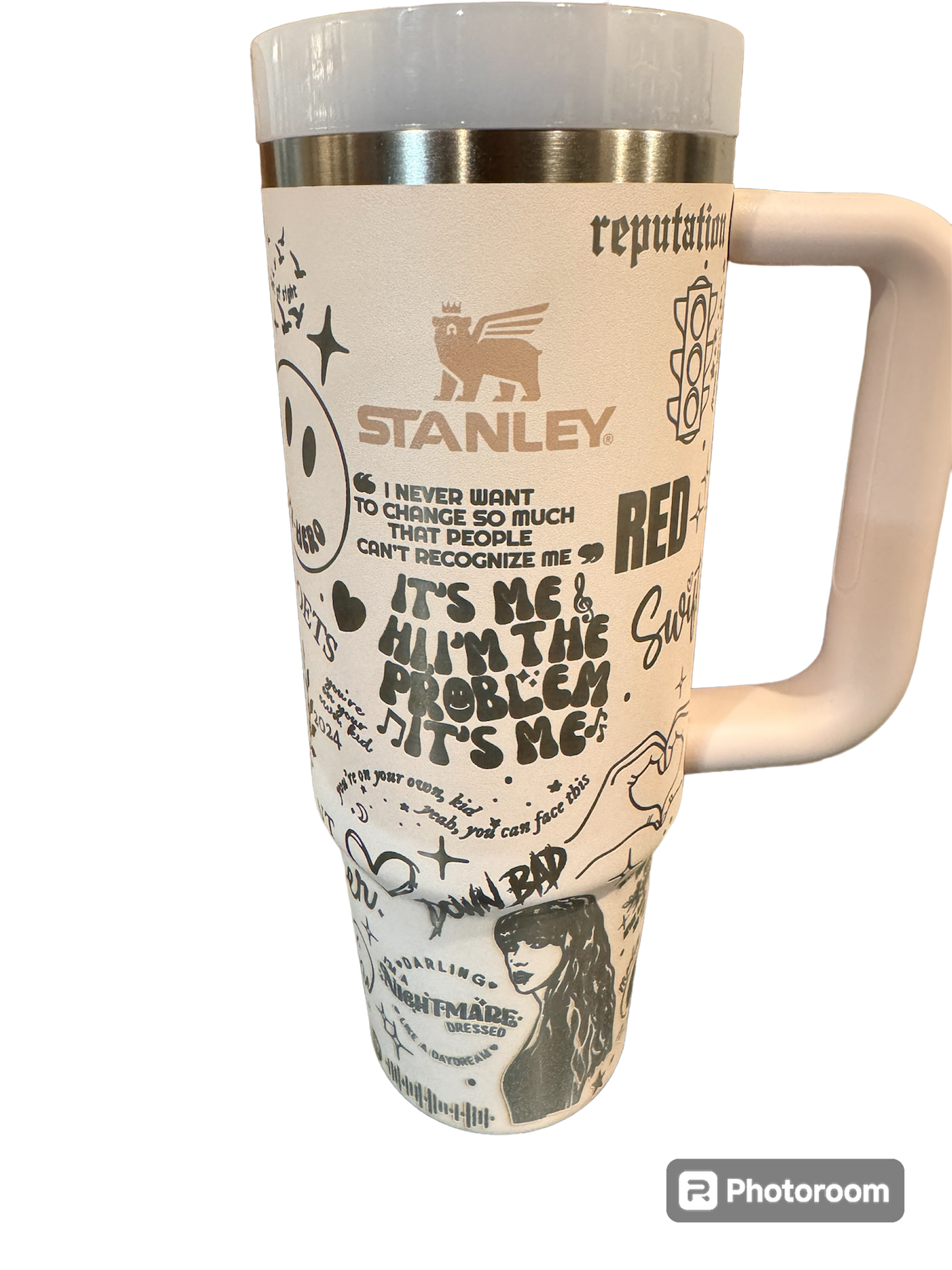 Taylor Swift-Inspired Laser Engraved Stanley Quencher 2.0 30oz Cup: The Ultimate Swiftie Collectible!