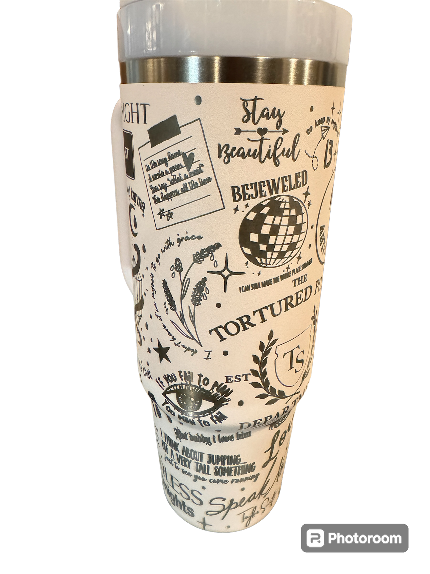 Taylor Swift-Inspired Laser Engraved Stanley Quencher 2.0 30oz Cup: The Ultimate Swiftie Collectible!